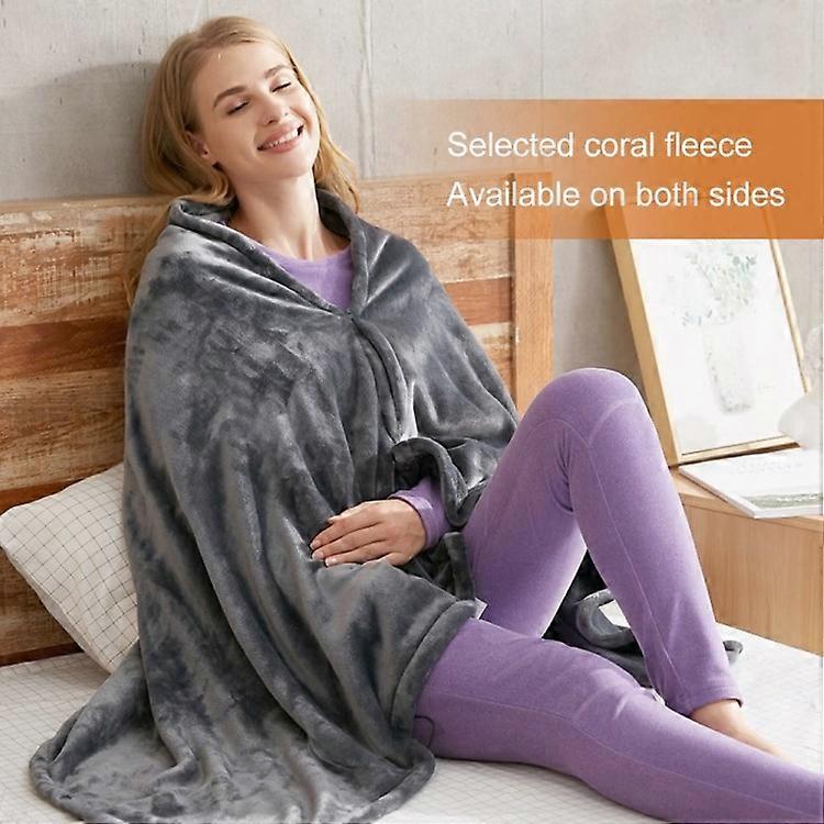 Heated Blanket Soft Comfortable Fast Heating Electric Blanket Throw with 3 Heating Settings