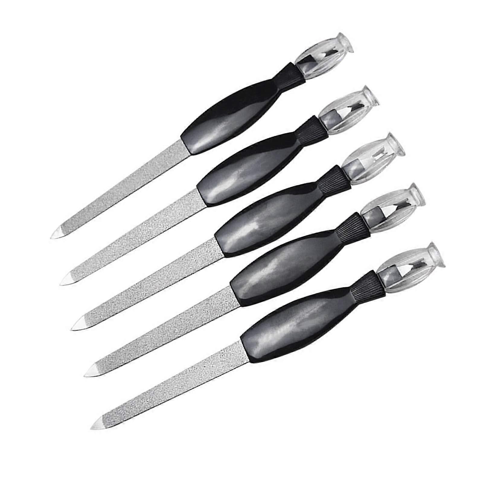 Professional Nail File Set with Cuticle Remover, DualPurpose, Ergonomic Grip, RustResistant, 5 Pcs