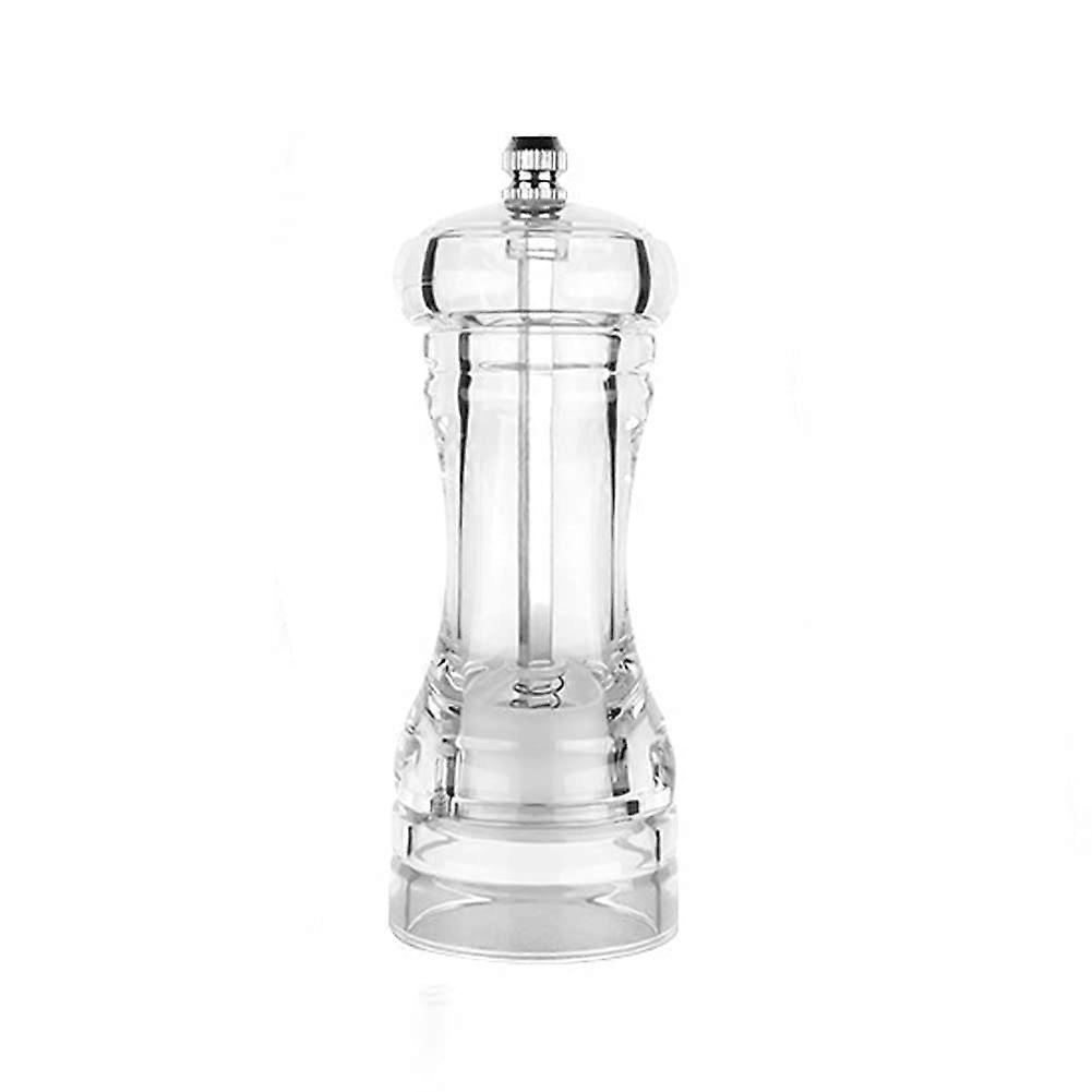 Clear Acrylic Pepper Grinder 5 Inch with Adjustable Coarseness Refillable Salt and Pepper Mill