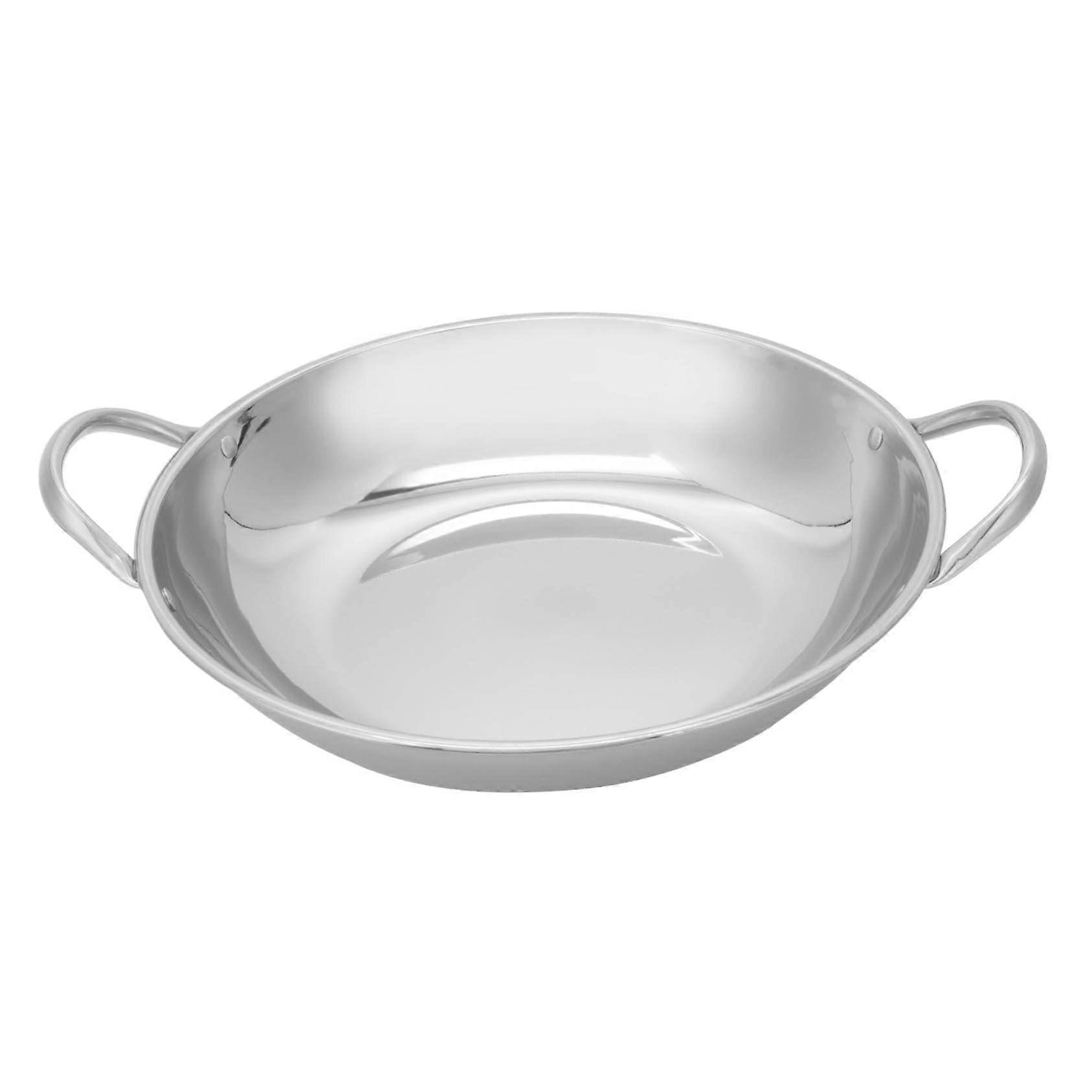 Stainless Steel Hot Pot with Flat Bottom, AntiScald Handles, MultiPurpose Home Kitchen Use