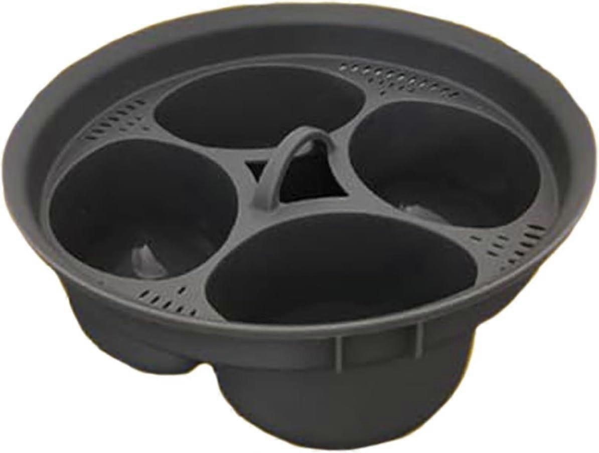 4 Cup Egg Poacher Insert Nonstick Rack Compatible with Most Pans for Even Heat Cooking