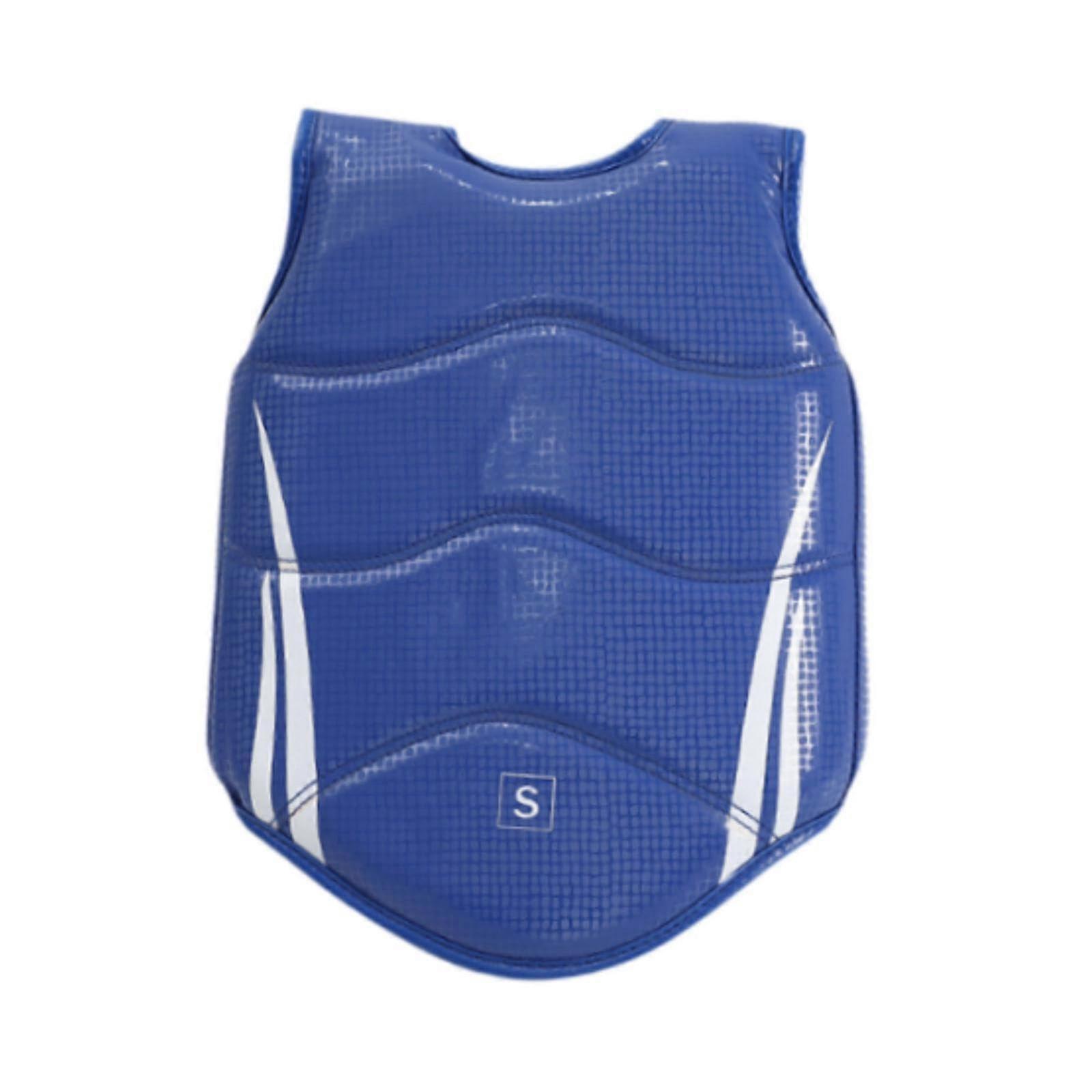 Karate Chest Protector with Shock Absorbing Padding for Sparring and Martial Arts Training Blue S