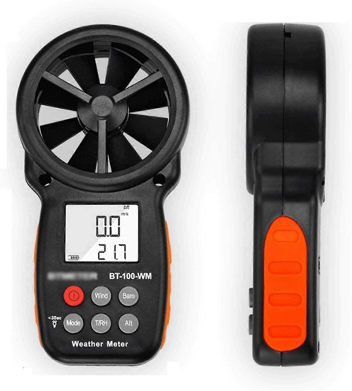 Digital Anemometer Wind Speed Meter with Thermometer LCD Backlight for Sailing Kite Flying