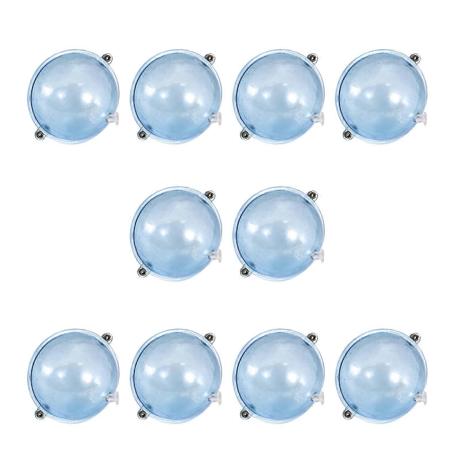 10Pcs Clear Hollow Fishing Float Set with Adjustable Buoyancy and Durable Floating Beads
