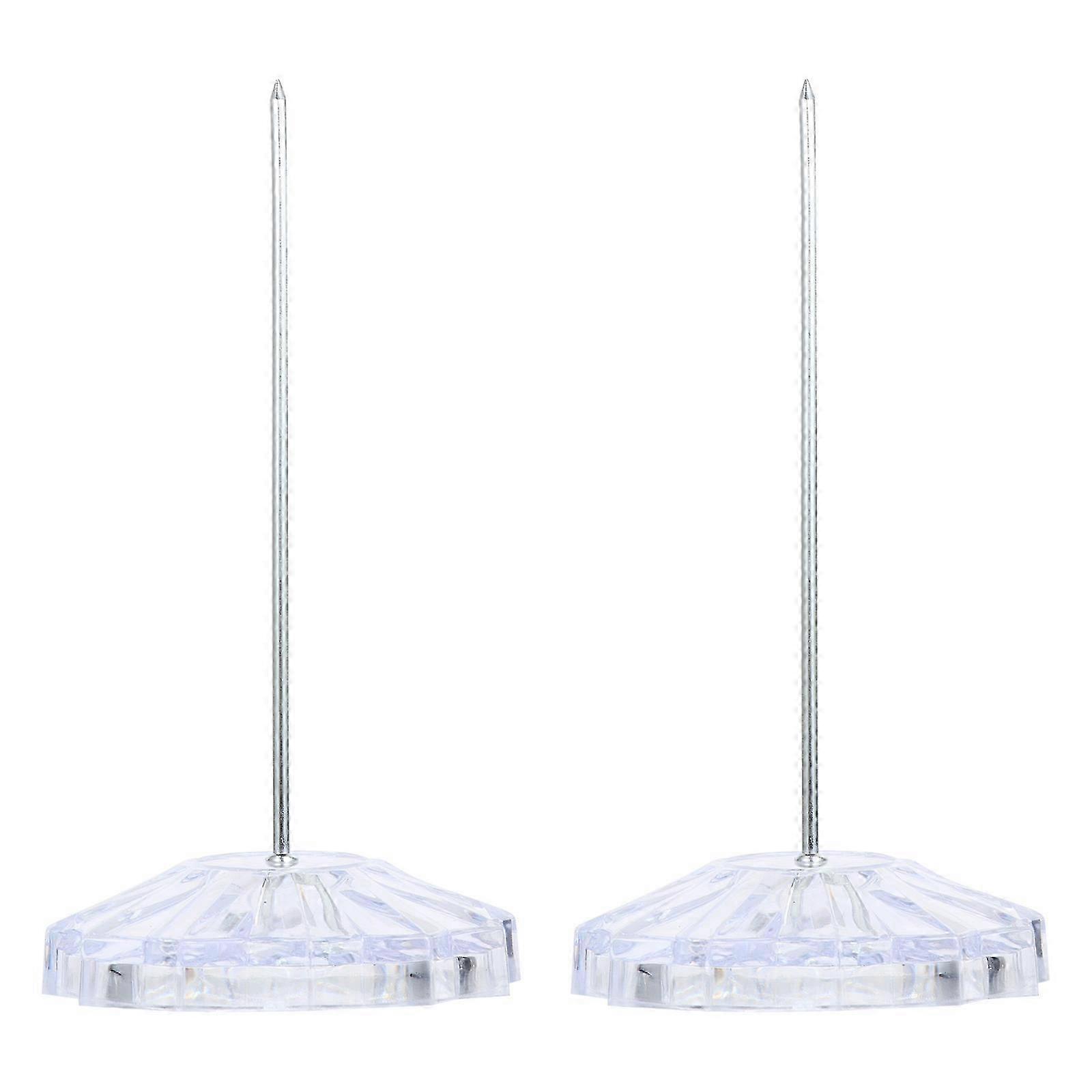 Receipt Holder Bill Fork for Holding Use 2Pcs Transparent Plastic Office Accessory