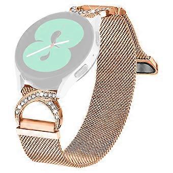 Watch Band for Garmin Vivomove 3/GarminMove 3 Milanese Metal Strap Rhinestone Decor