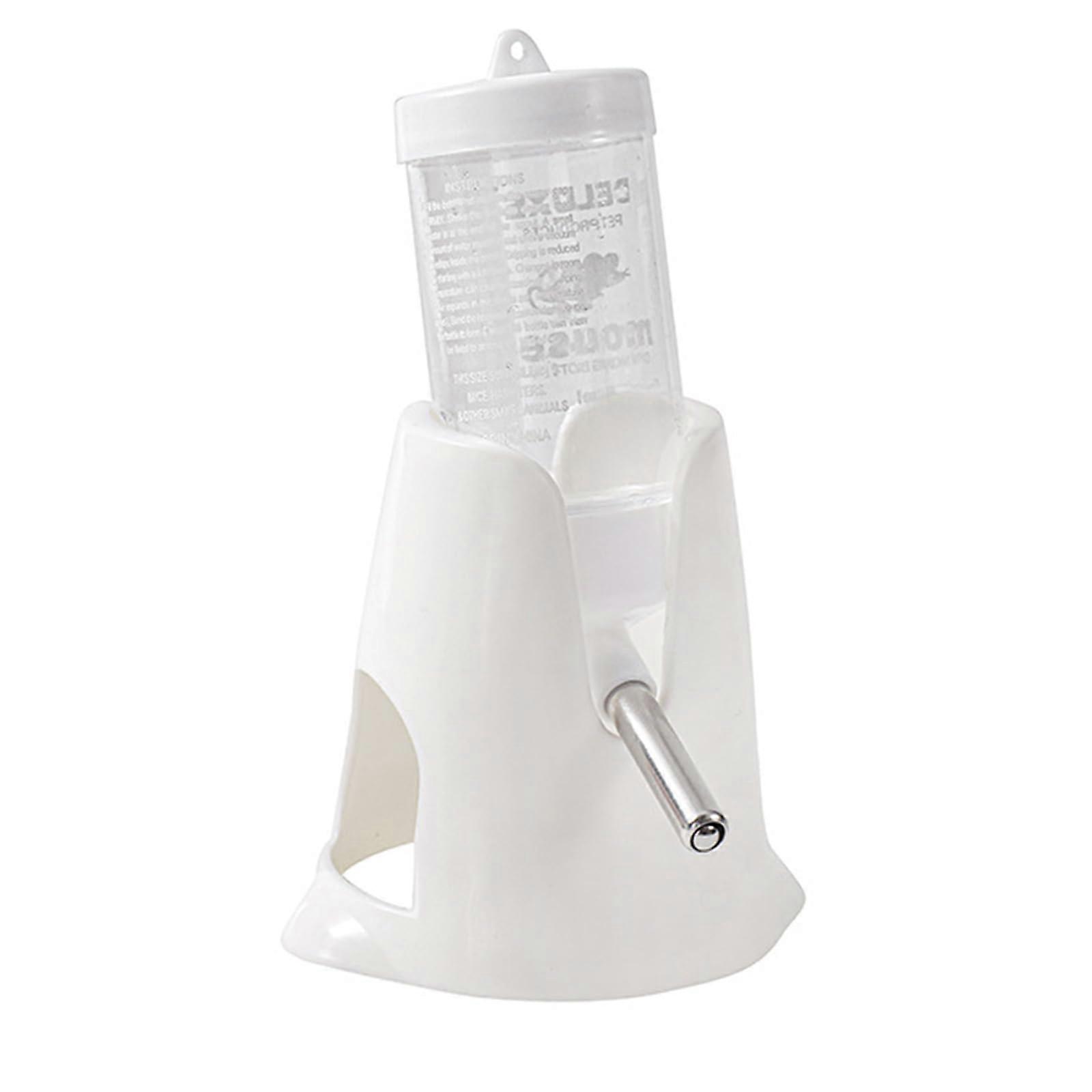 Automatic Rabbit Water Bottle 80ml Leak Proof Hamster Cage Dispenser for Small Pets White