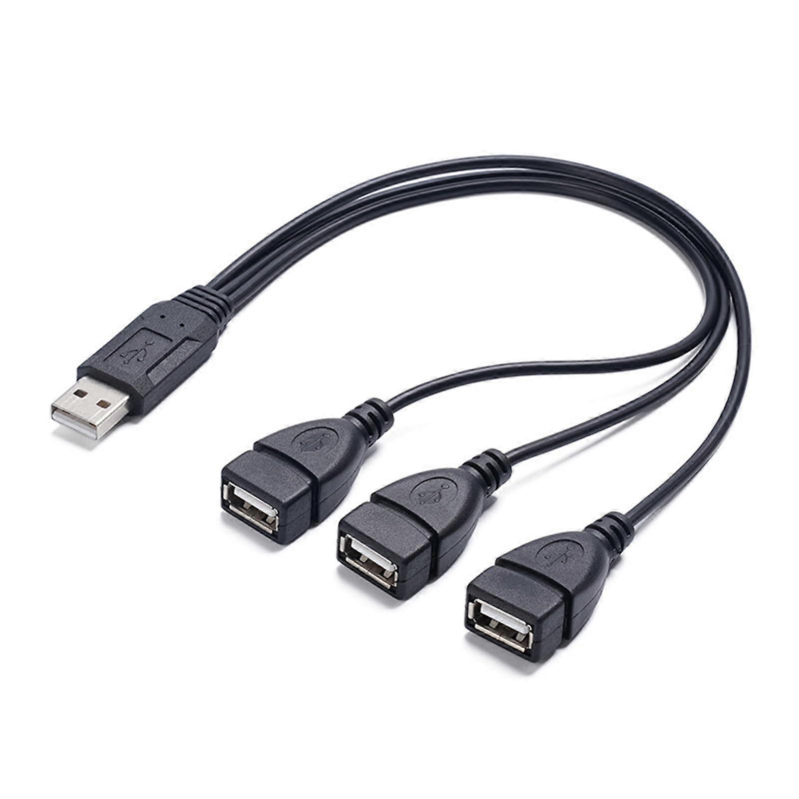USB Splitter 2.0 1 to 3 Cable with Fast Charging and Speed Data Transfer for Multiple Devices
