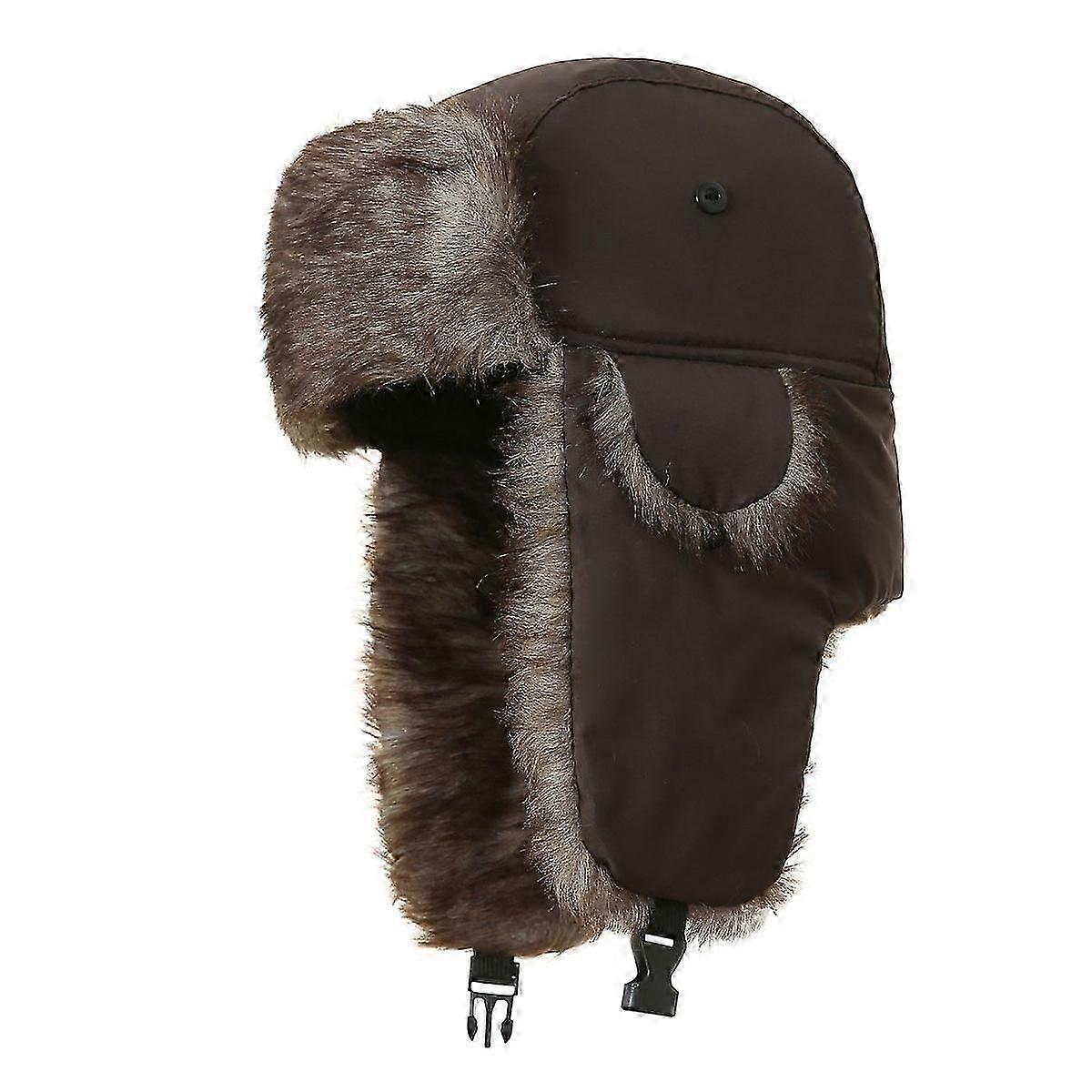 Unisex Russian Trapper Hat, Warm Ear Flaps for Skiing
