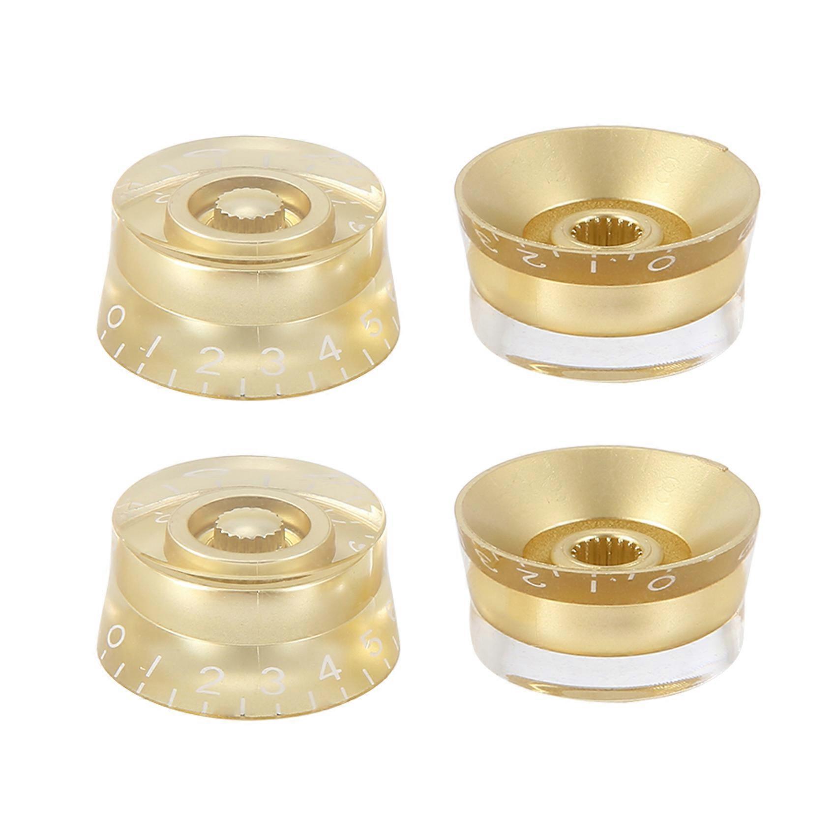 Electric Guitar Control Speed Knobs for LP Knob Parts Replacement Gold 4 Pcs