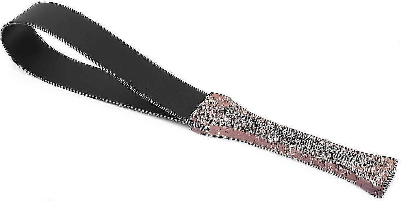 Real Leather Folded Equestrianism Whip With Wooden Handle