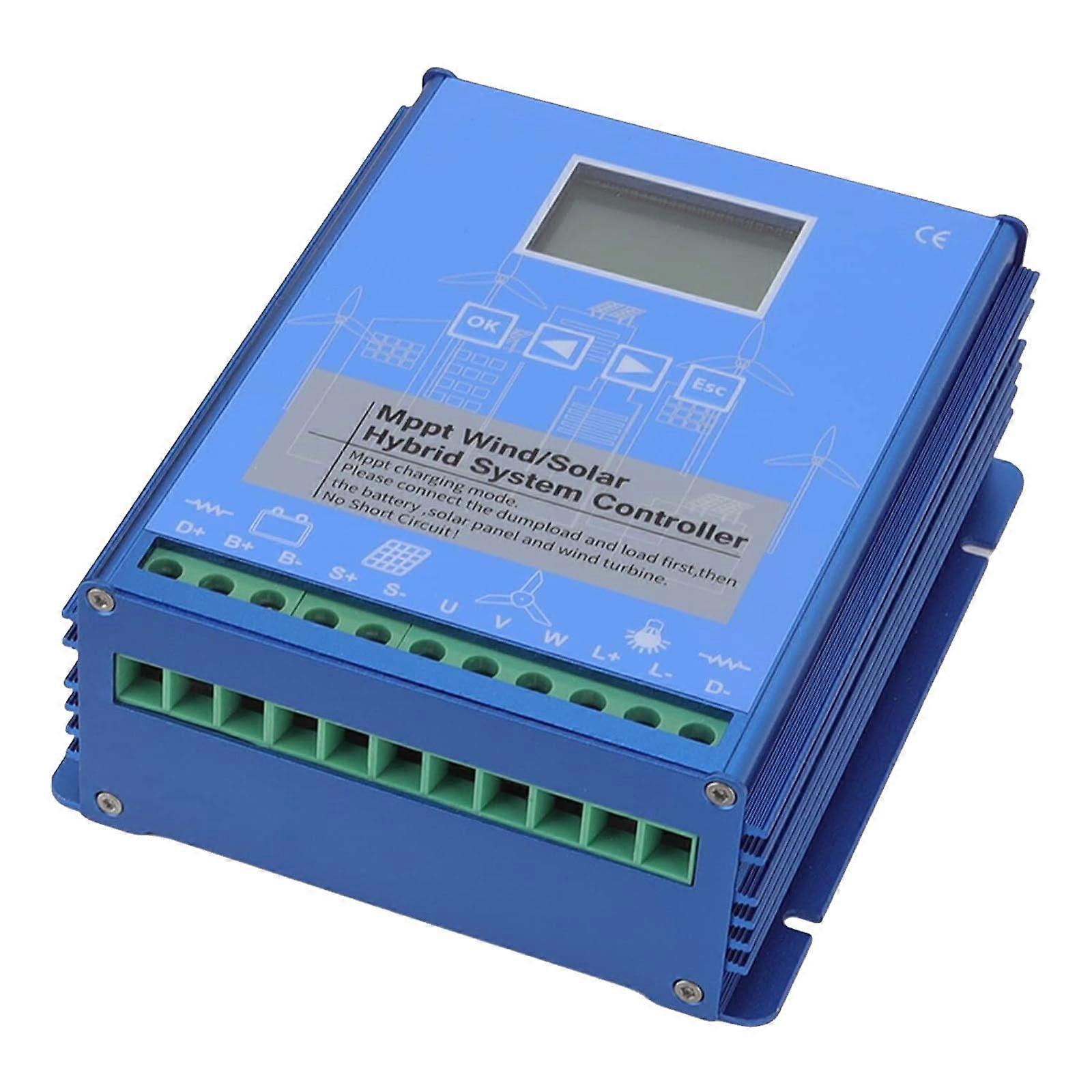 Hybrid Solar Wind Charge Controller 14000W 24V MPPT  Efficiency with LCD for Off Grid Systems