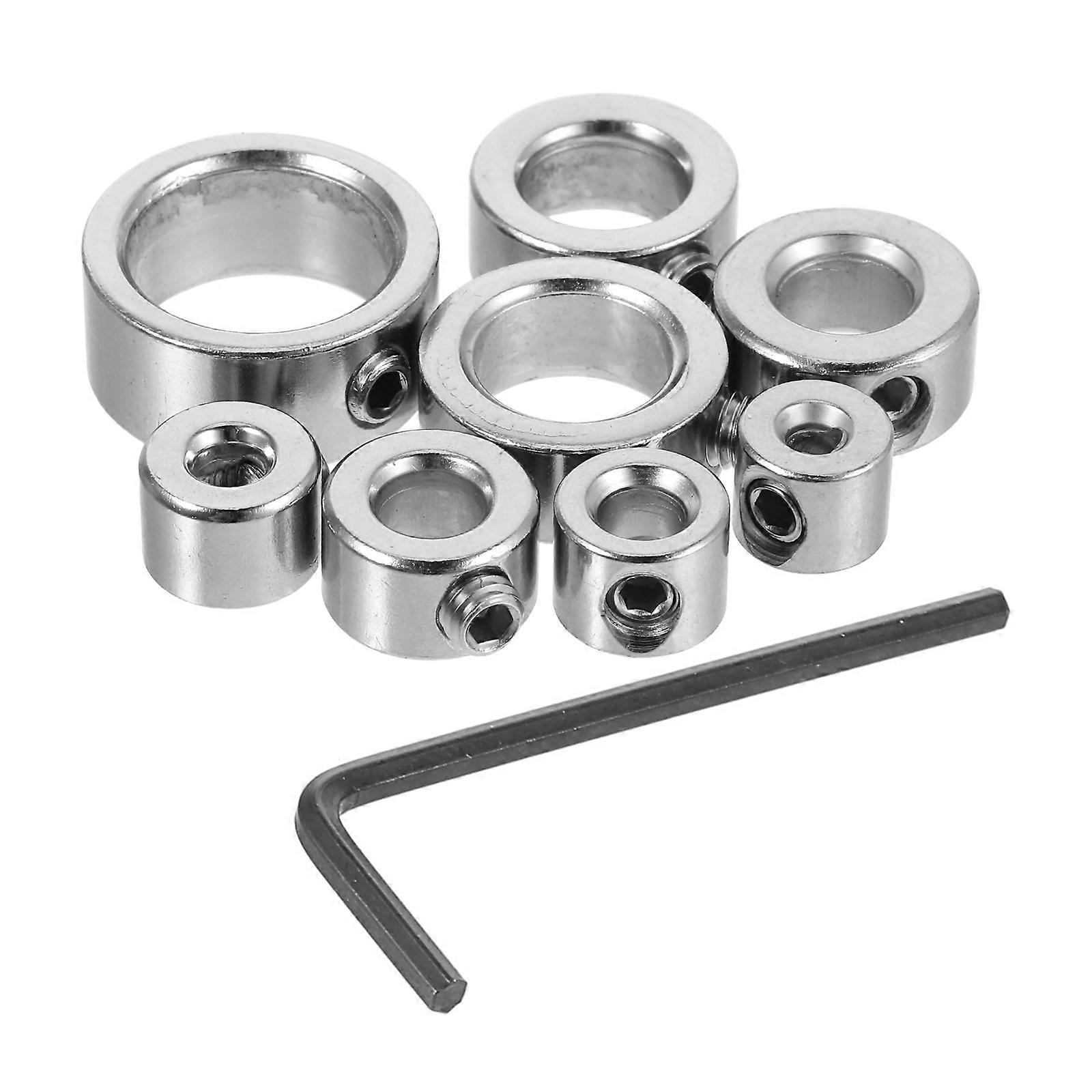 Drill Bit Locator Metal Drill Stop Collar Positioning Tool For Carpentry Projects 1.60X1.60X0.80CM 8Pcs