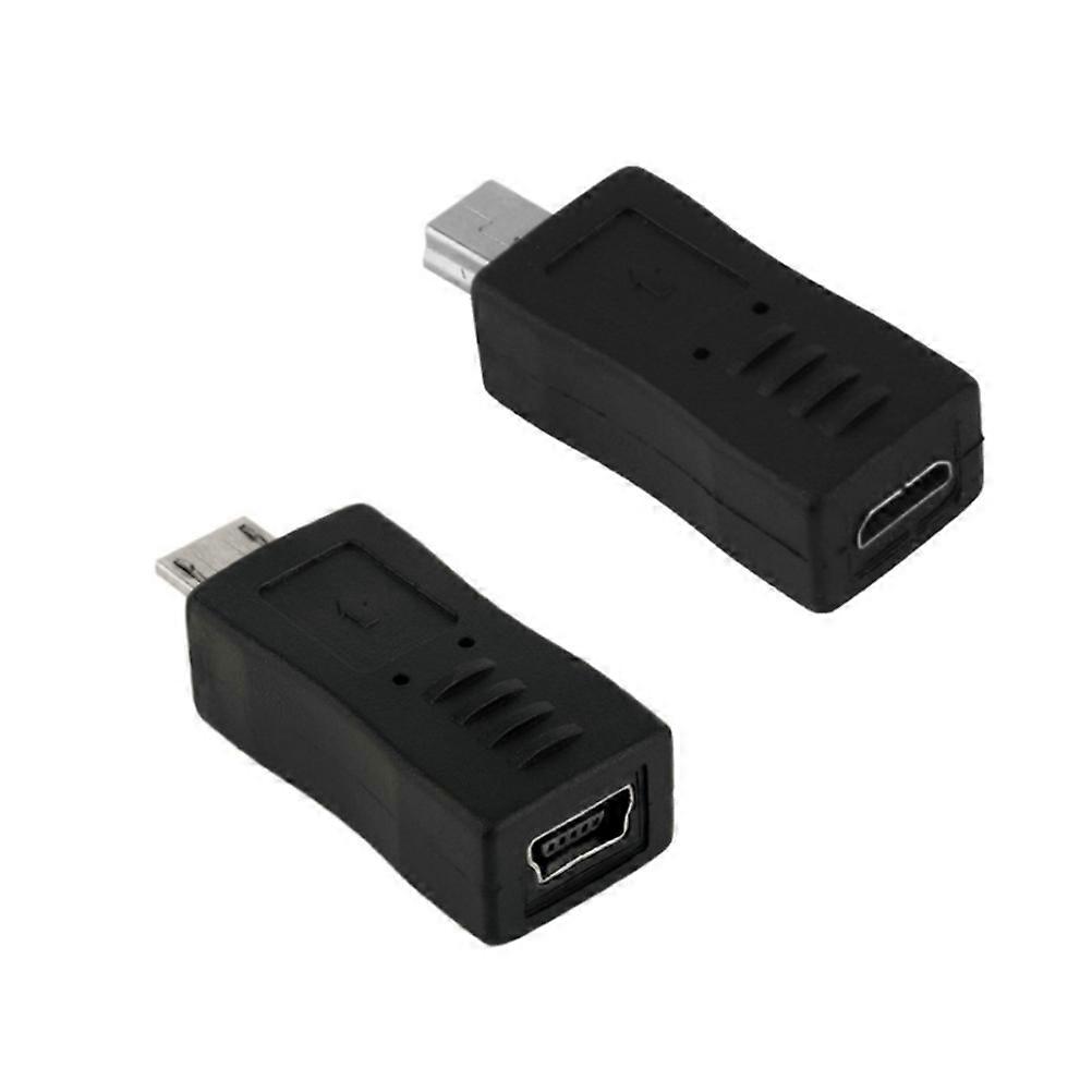 Adaptér/konektor Micro samica-mini samec, nabíjačka, 2 ks, čierna