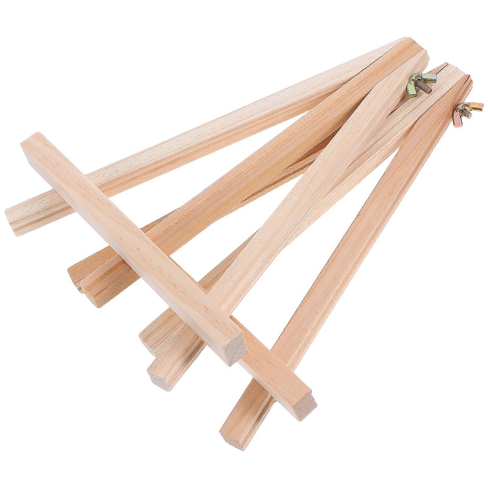 Wooden Easels Mini Triangle Easels for Calendar Display Rack 2Pcs Solid Wood