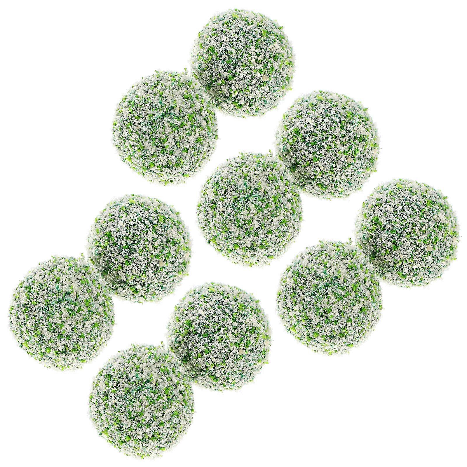 Miniature Shrub Ball for Playing Simulation Clusters Ball 10Pcs Green