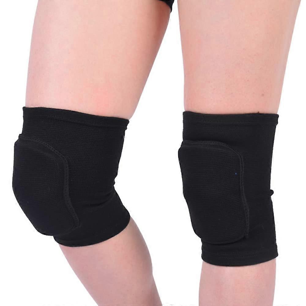 1 Pair Compression Knee Pads with ImpactAbsorbing Sponge Padding for Dancing Workout Training, Black L
