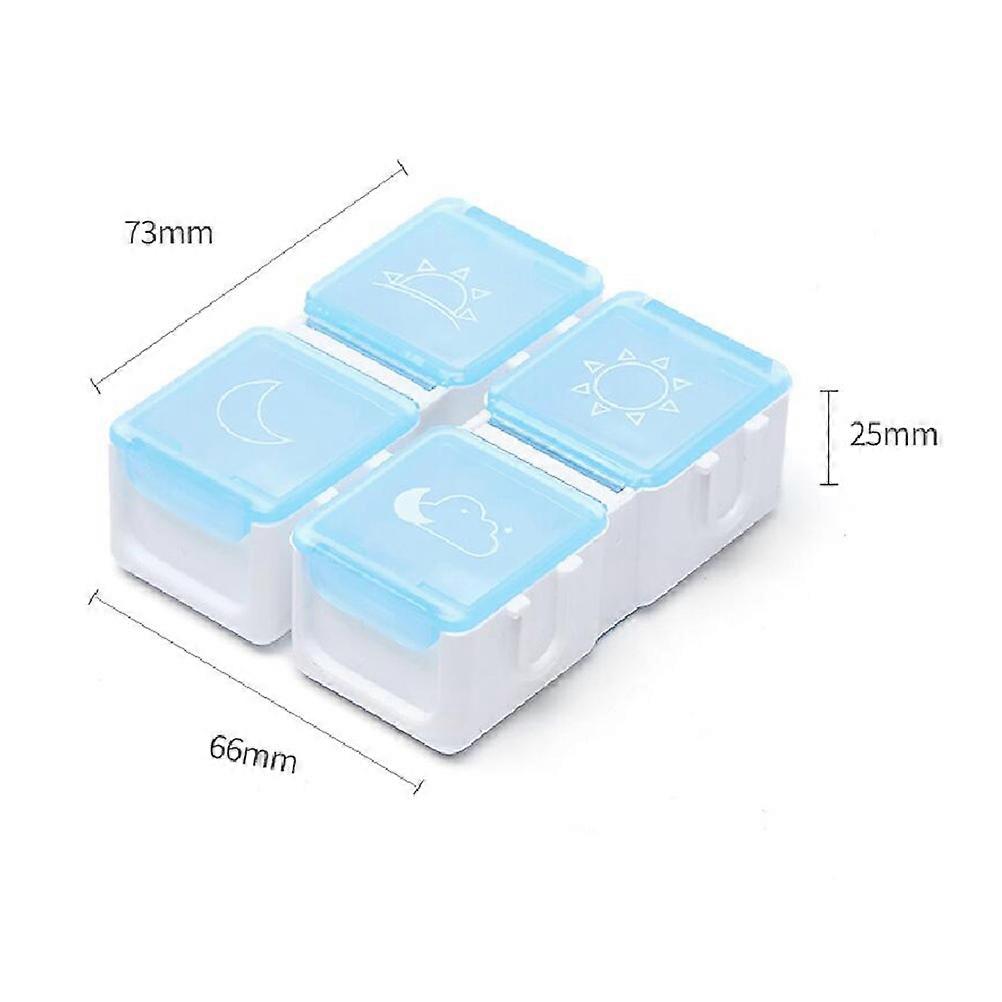 Blue 1Pcs Mini Pill Box Container for Medicine Storage and Organization