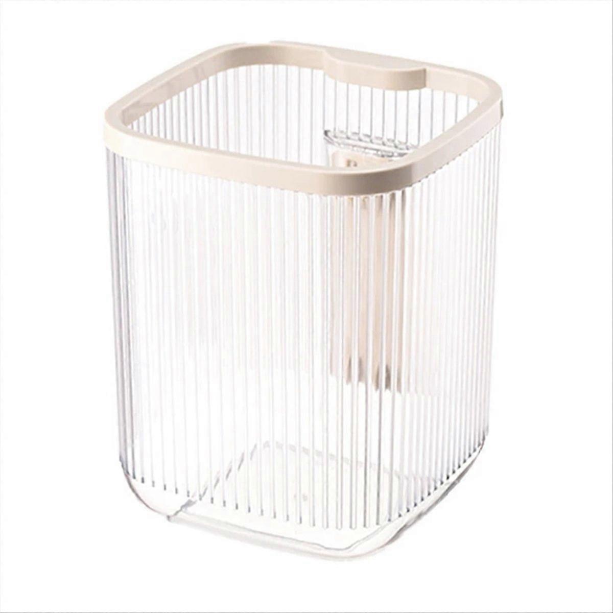 Mini Desktop Small Trash Can with Mobile Phone Holder, White