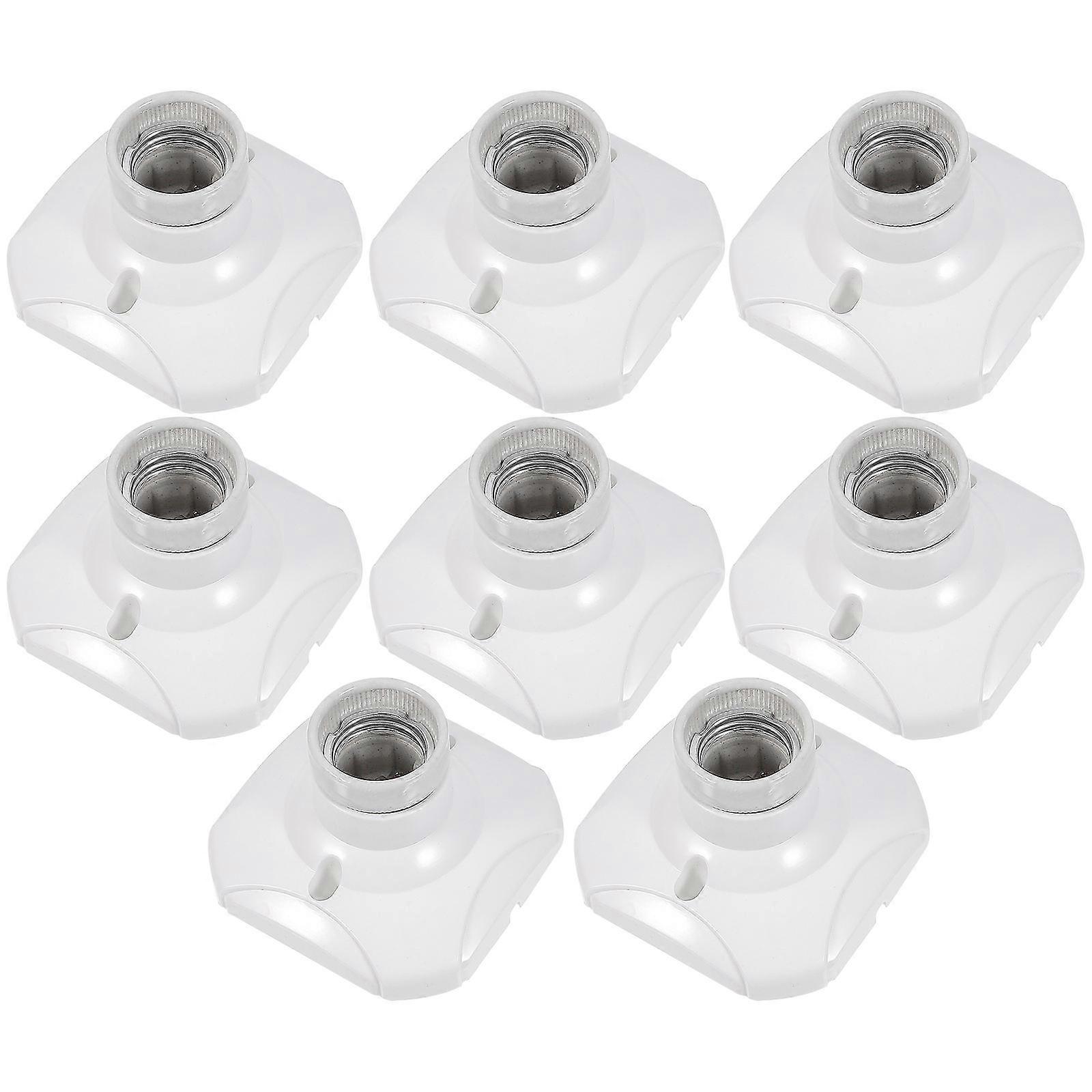 E27 Lampholder Ceramic Lamp Base for Reliable Lighting 8Pcs Set White