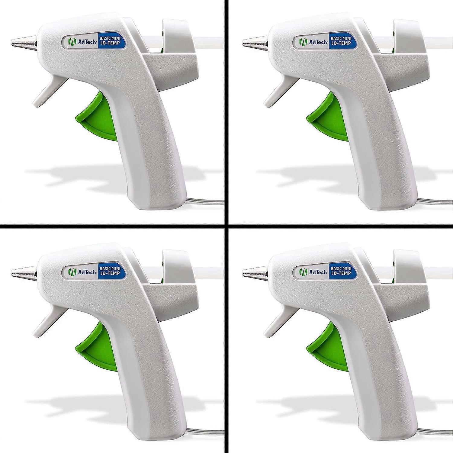 4pk Low Temp Mini Hot Glue Guns, White