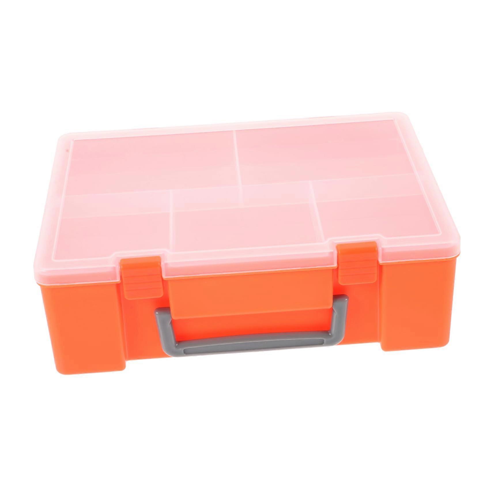 Jewelry Storage Box with Multiple Compartments, Rectangular Plastic Organizer for Crafts and Beads