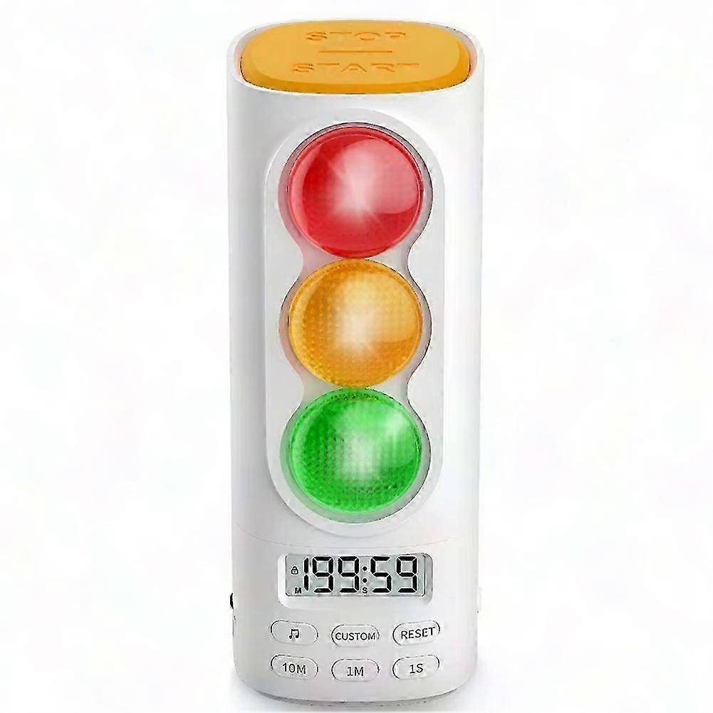 Visual Timer for Kids with Traffic Light o Digital LCD Display, Classroom Home Kitchen Countdown Timer