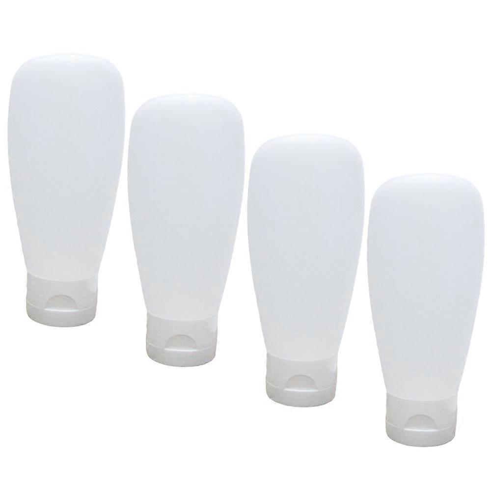 Sub Bottle for Makeup Plastic Bottles for Storage 4Pcs White Compact Set