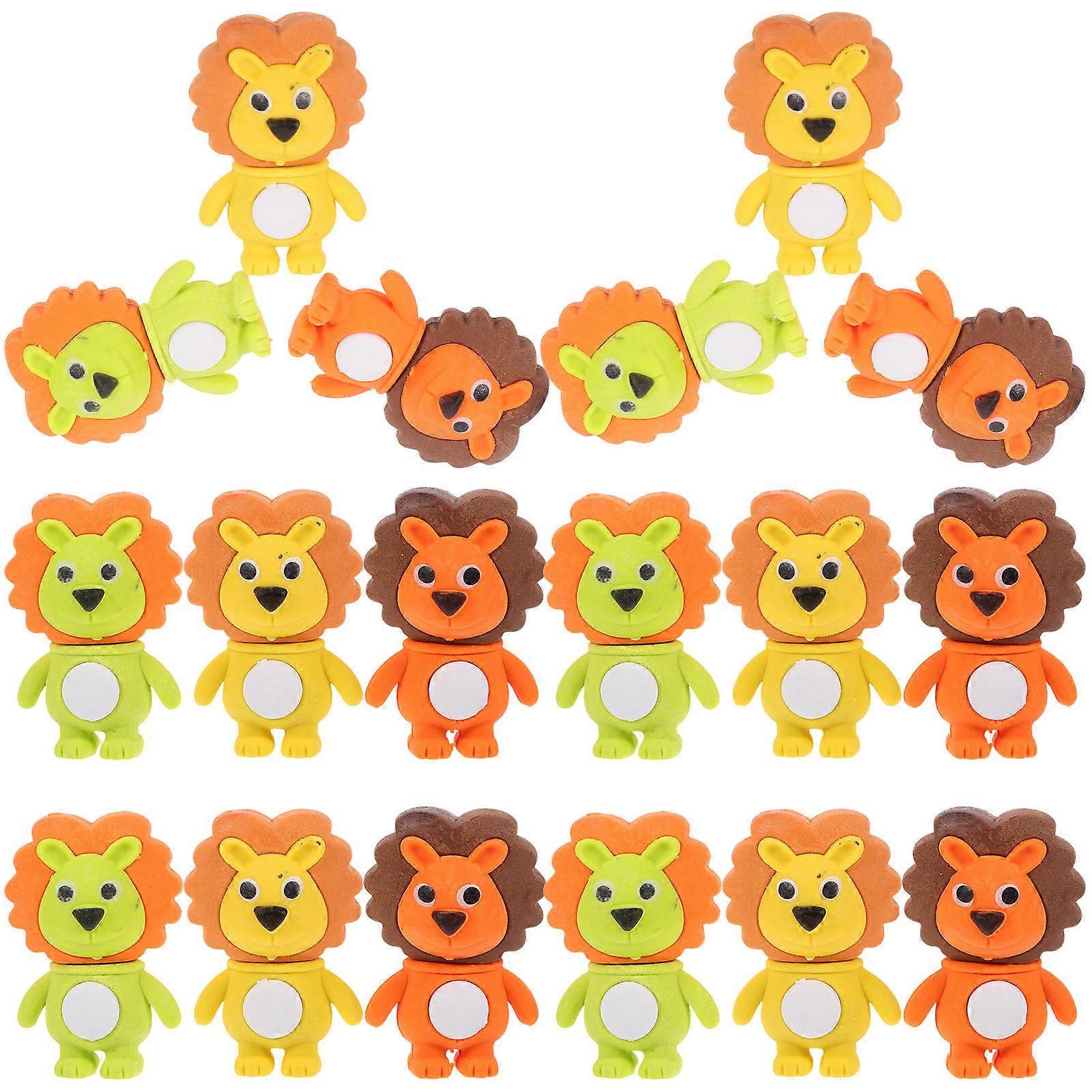 24Pcs Multi-function Erasers Delicate Kids Erasers Portable Mini Erasers Student Supply