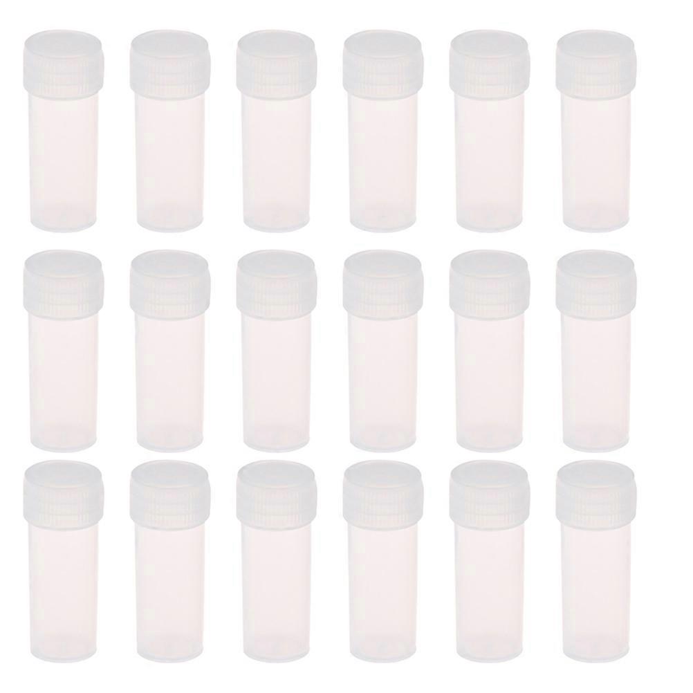 Clear Sample Medicine Bottles for Storage Use 50Pcs Caps