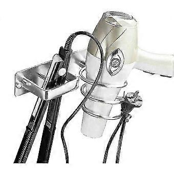 Stainless Steel Hair Dryer Holder Chrome For Hotel Bathroom Living Room Barbershop Hair Dryer Holder