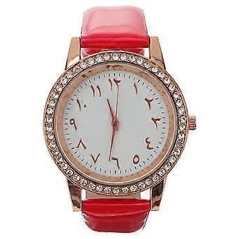 Horloges voor dames met PU-band, modieus horloge voor dames.