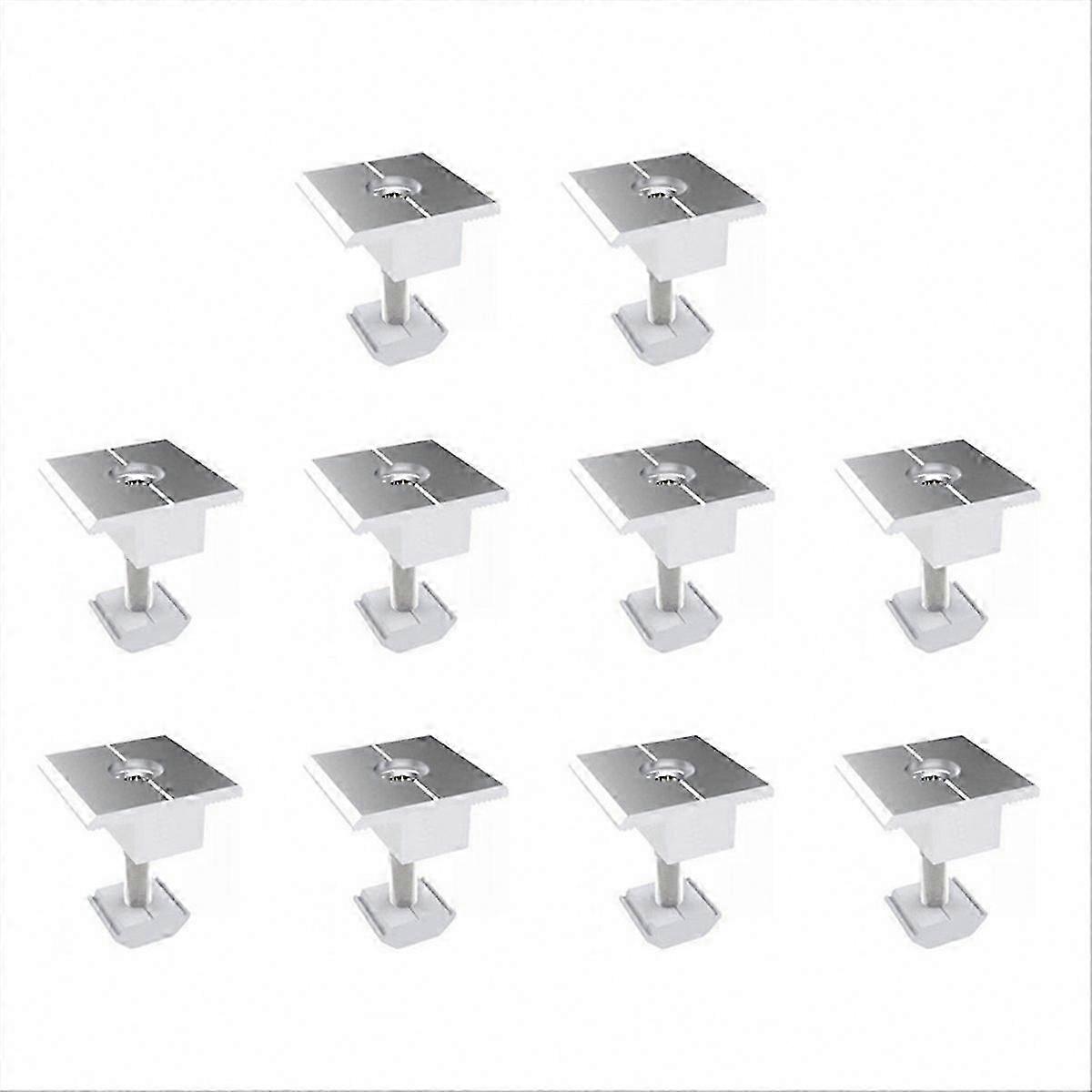 10-Pack Adjustable Mounting Brackets for 30mm Solar Panel Systems