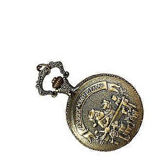 Christmas Pocket Watch Santa Claus Retro Quartz Watch 40x4.6 Bronze Vintage