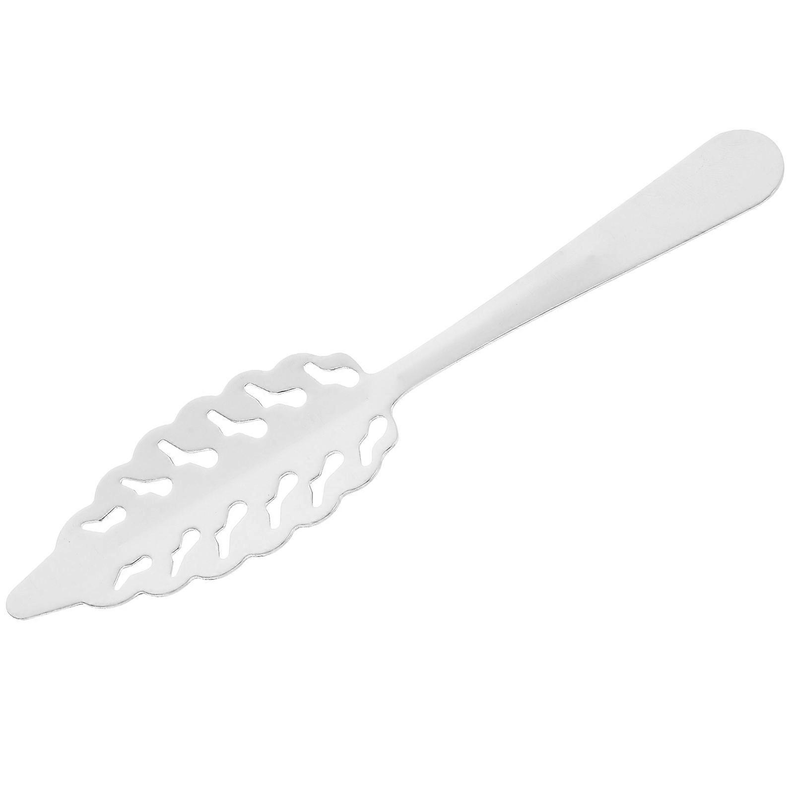 Multi-Function Silver Absinthe Spoon for Bar with Sugar Cube Strainer 5Pcs