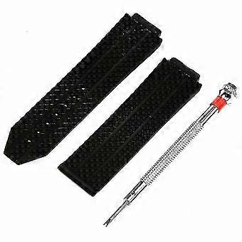 24mm horlogeband siliconen horlogeband vervangende riem + gereedschap compatibel met Hublot Big Bang