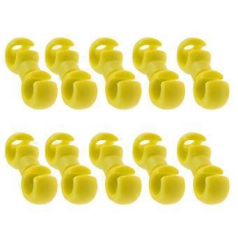 10 pieces/pack of plastic S-shaped bicycle brake cable clips, portable 360 rotating mountain bike cable clips.