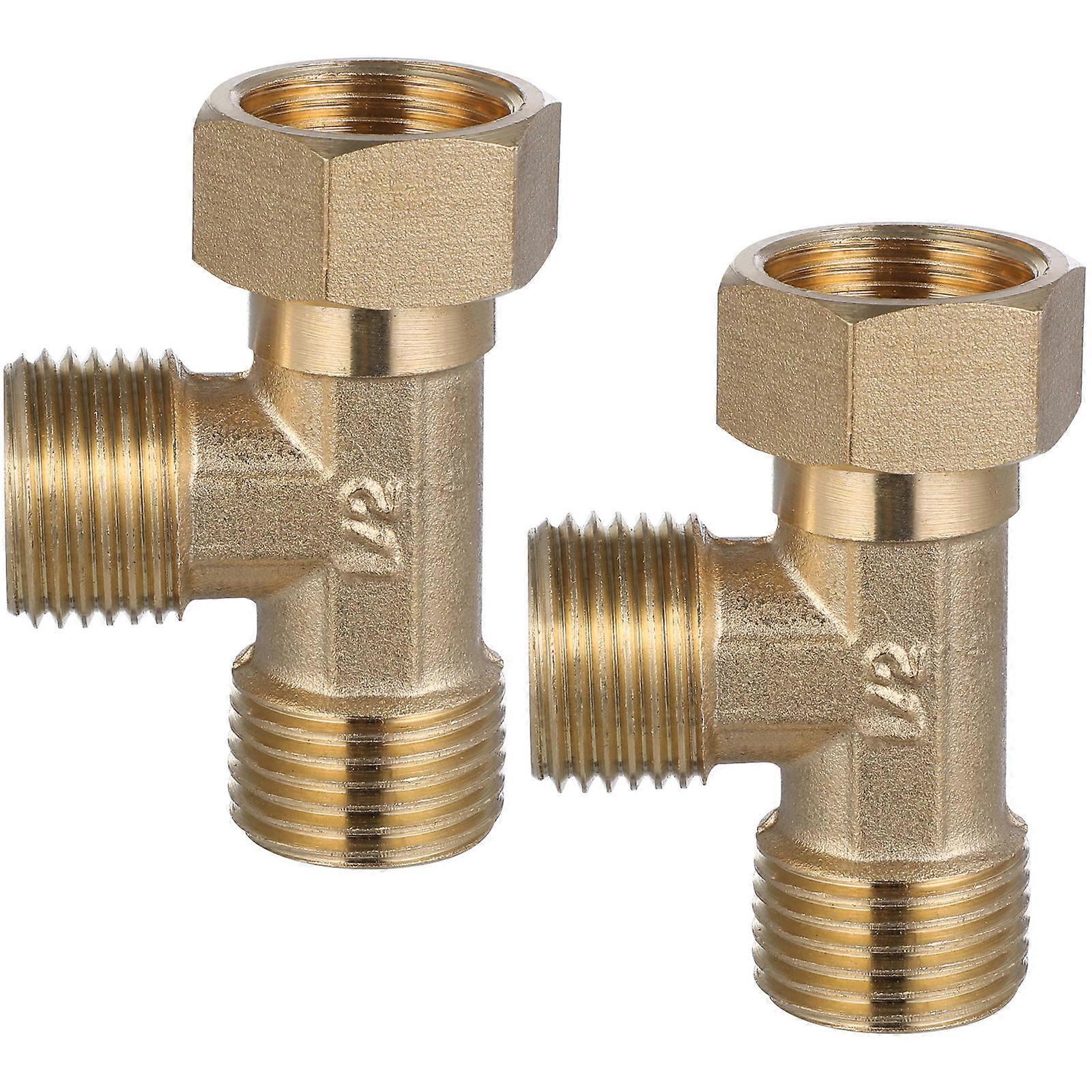 2pcs messing rør montering 90 grader smidd albue vannrør leddrør deler