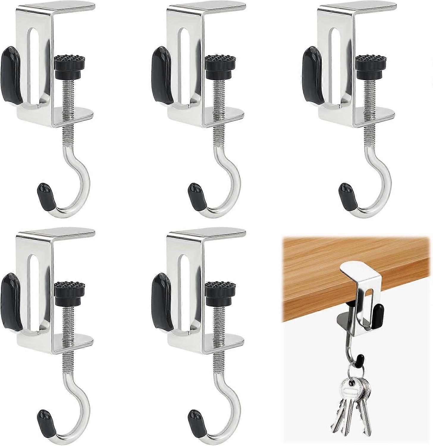 5-pack desktop wallet hooks, scratch-resistant wallet holders, suitable for