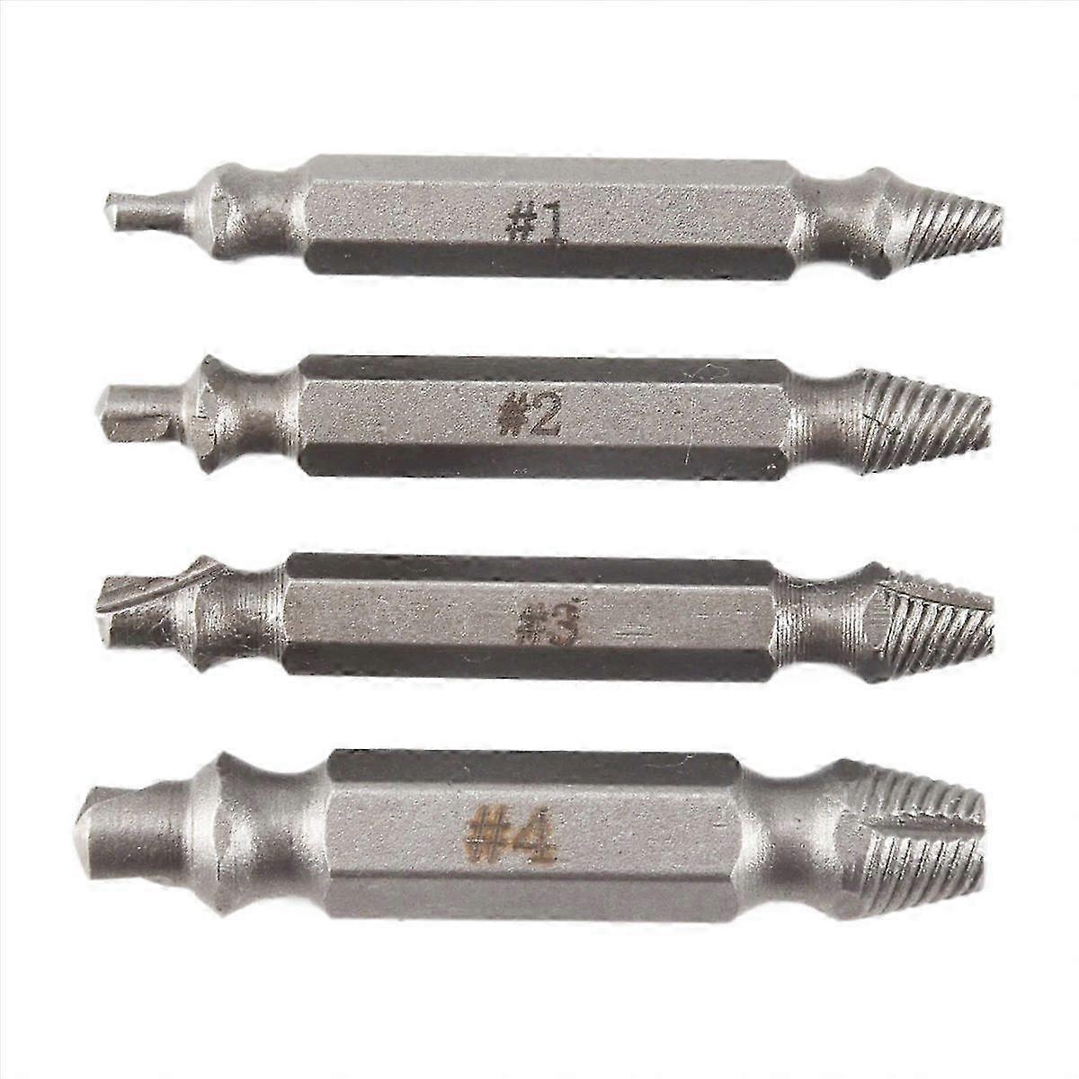 4X Screw Extractor Drill Bits Guide Set Broken Bolt Remover Easy Out