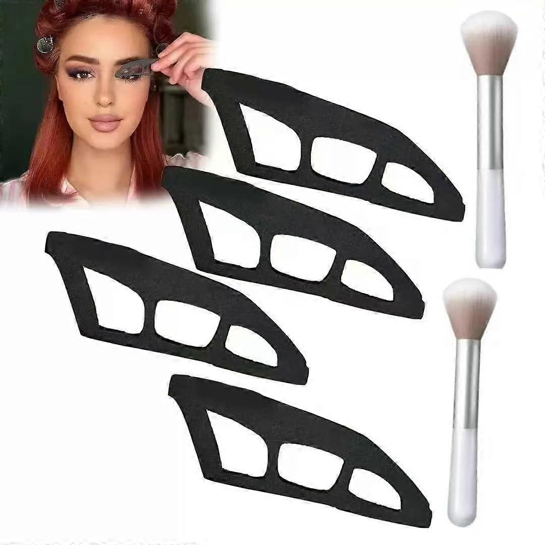 Eyeshadow Stencil Set 4PCS for Precision Placement and Reusable Makeup Guide for Beginners