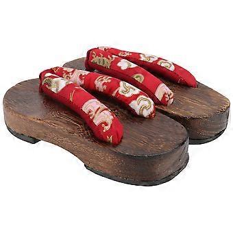 1 Pair Japanese Style Shoes Creative Clog Sandal Stylish Wooden Clog Slippers