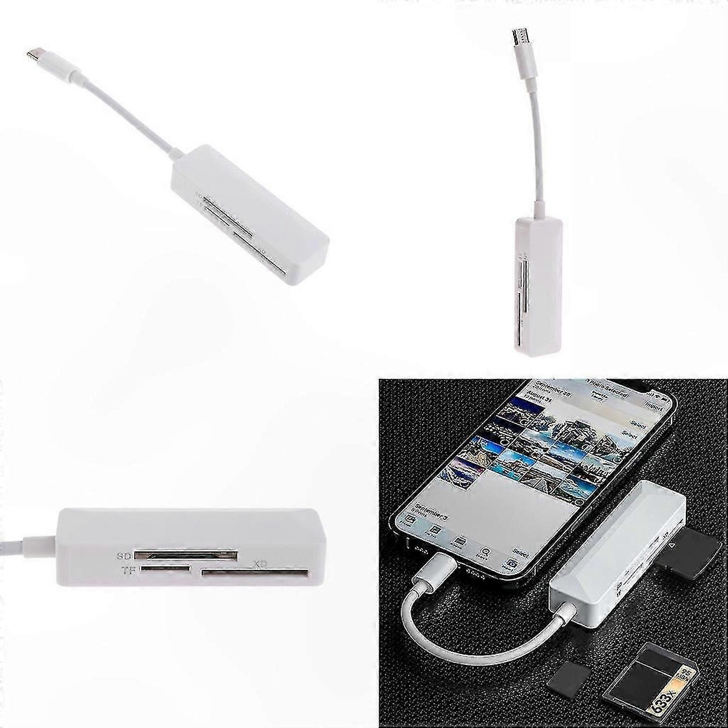 USB C Card Reader Adapter for TFSD XD Memory Cards