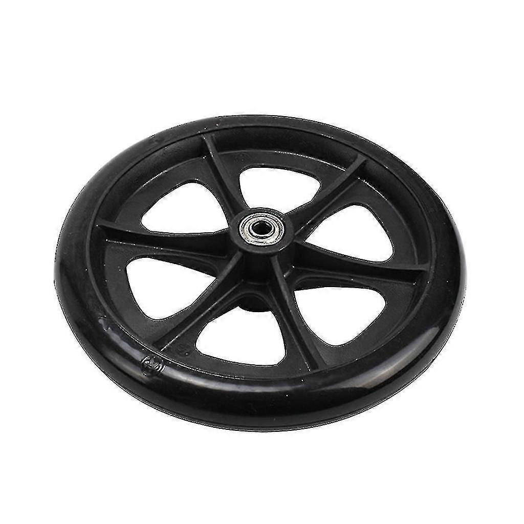 Rodas dianteiras giratórias de 6/8 polegadas para cadeira de rodas, resistentes e flexíveis, com pneus maciços.