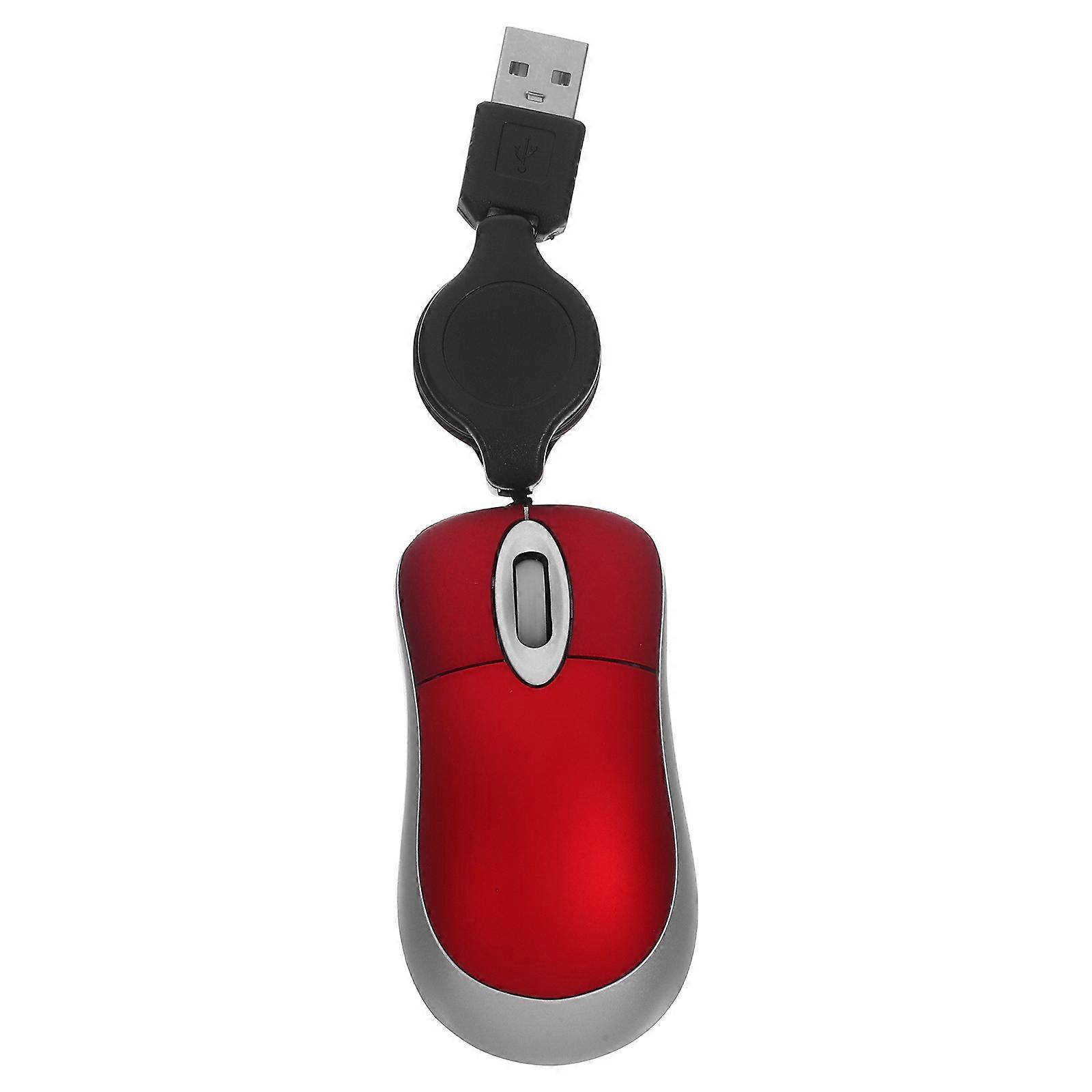 Creative Usb Mini Telescopic Mouse Computer Notebook Portable Mouse (Red)