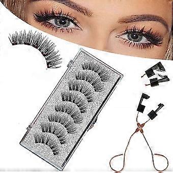 3D magnetiske øyenvipper sett med magnetisk eyeliner - Enkel å bruke magnetiske falske øyenvipper kit