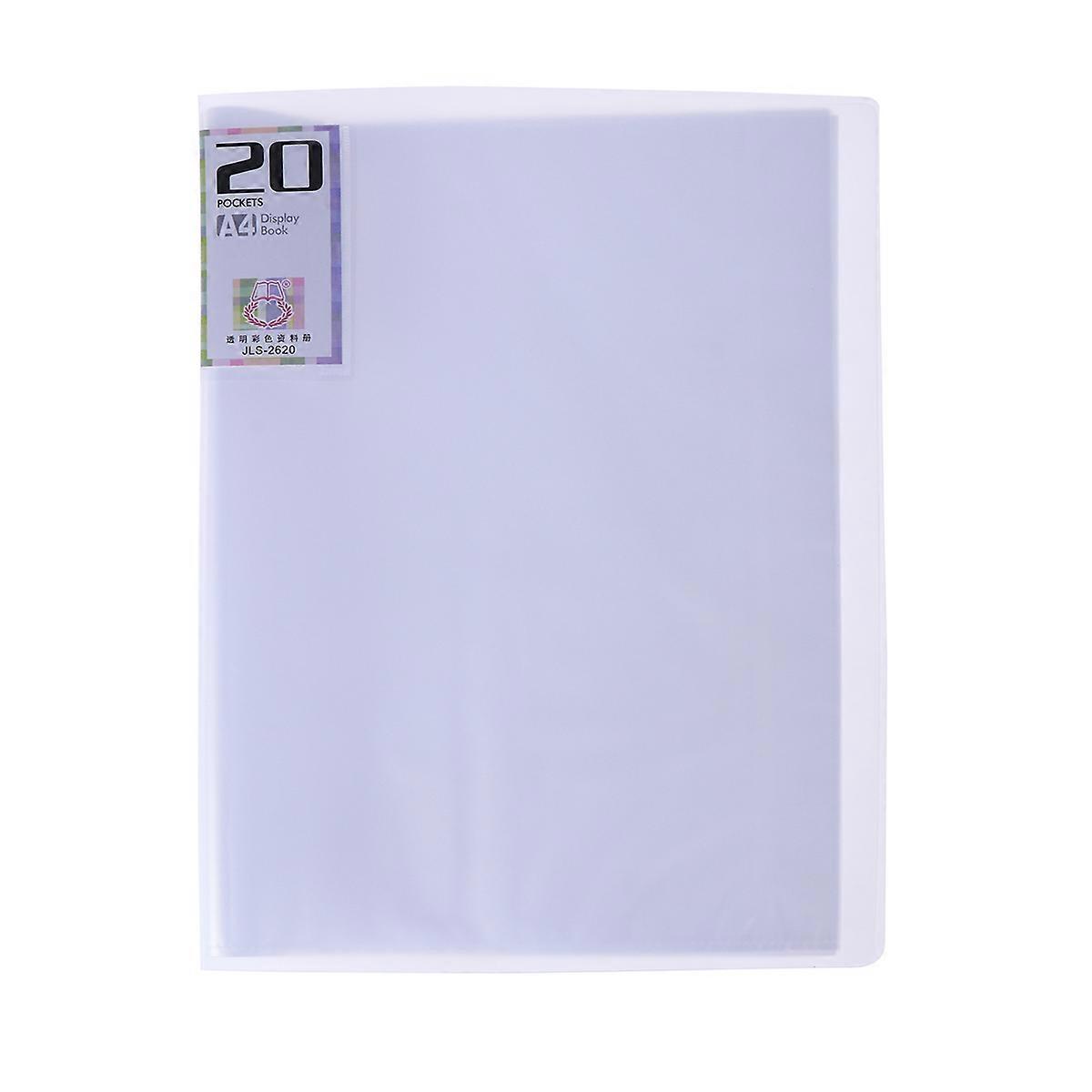 Insert A4 Folder for Storage 20 Pages Information Booklet White