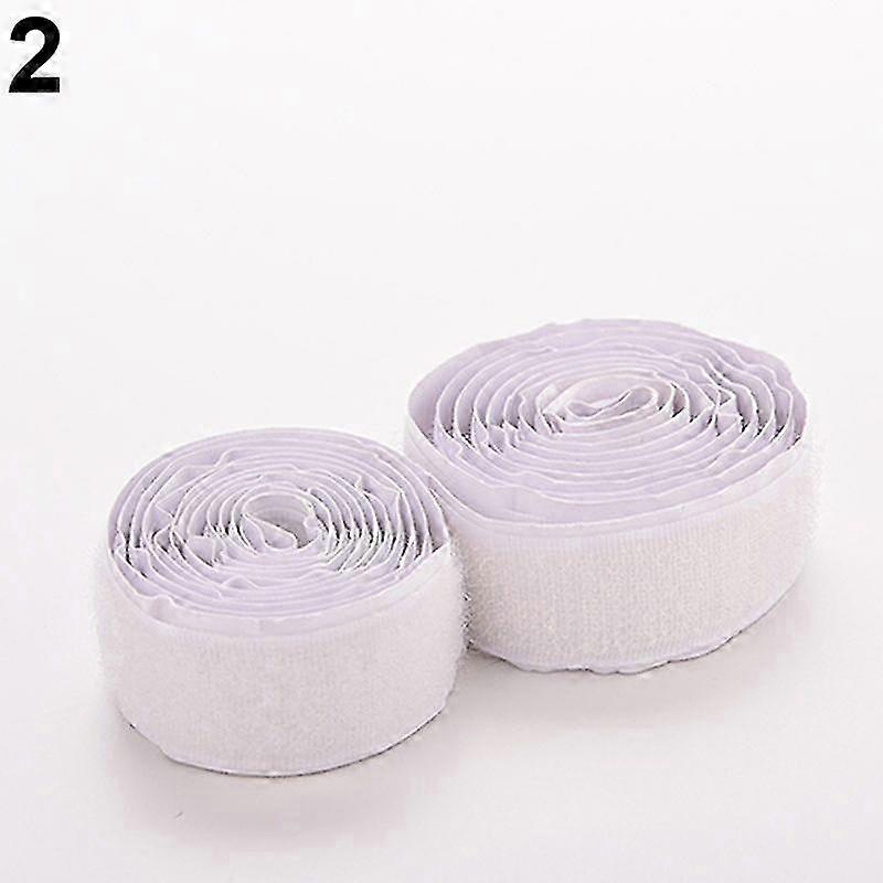 2Rolls/Set 3Ft Nylon Strap Hook Loop Self Adhesive Strong Sticky Fastener Tape