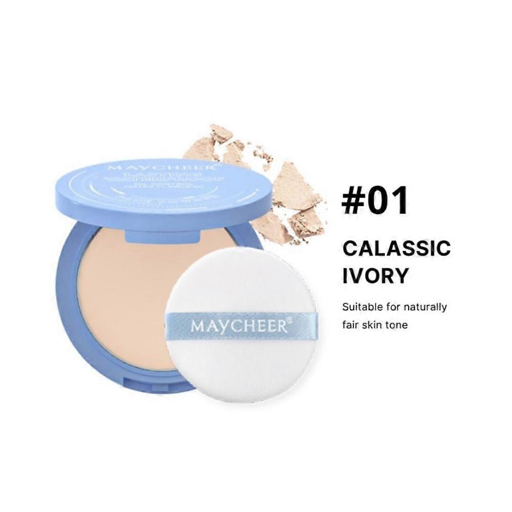 MAYCHEER Matte Oil Control Pressed Face Powder Compact