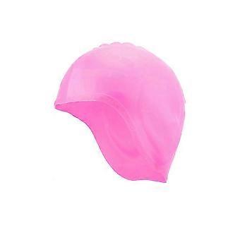 Cuffia da nuoto per protezione dell'orecchio Cuffia impermeabile in silicone Capelli lunghi da uomo e donna Tinta unita Grande immersione